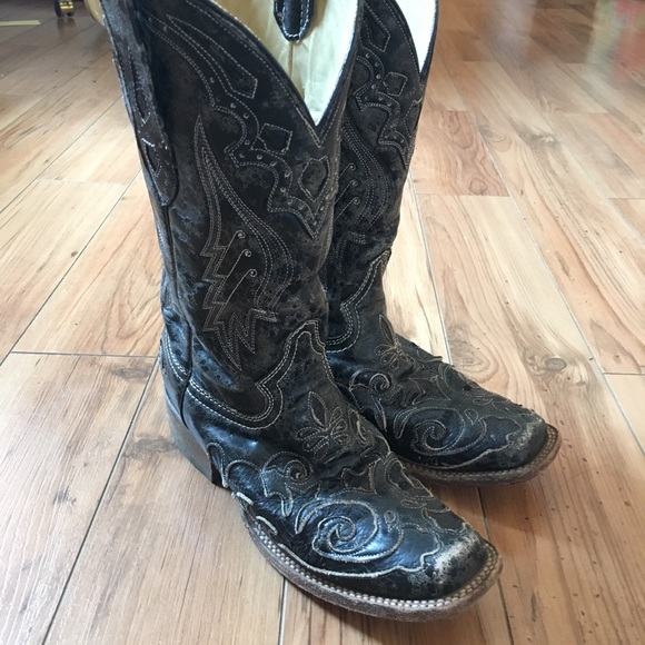 Corral Python Inlay boots 7.5B - Picture 1 of 8